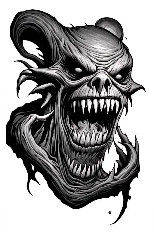 Horrifying Monster With 5 Rows Of Teeth