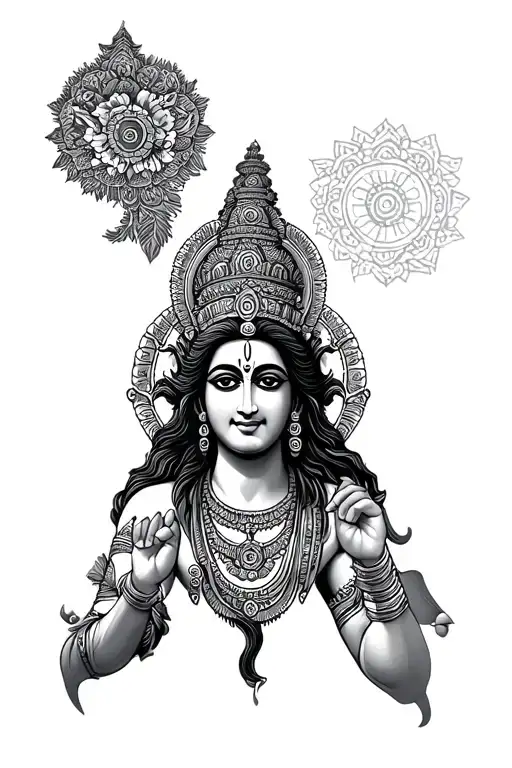 Maha Vishnu Forearm Tattoo Design