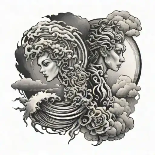 Couples Tattoo About Storms