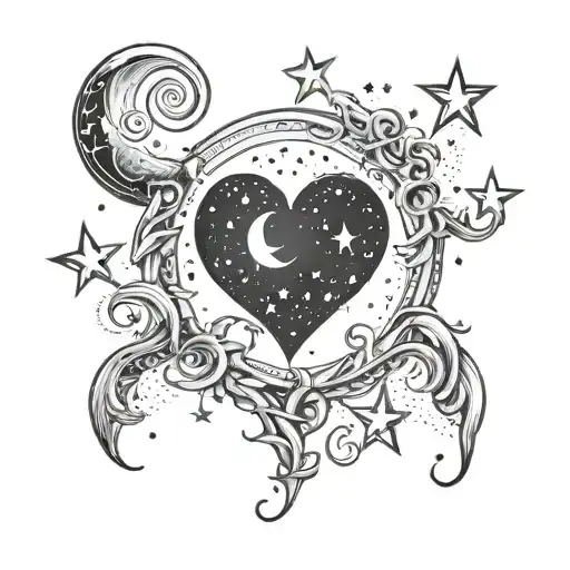 Hearts And Stars Moon