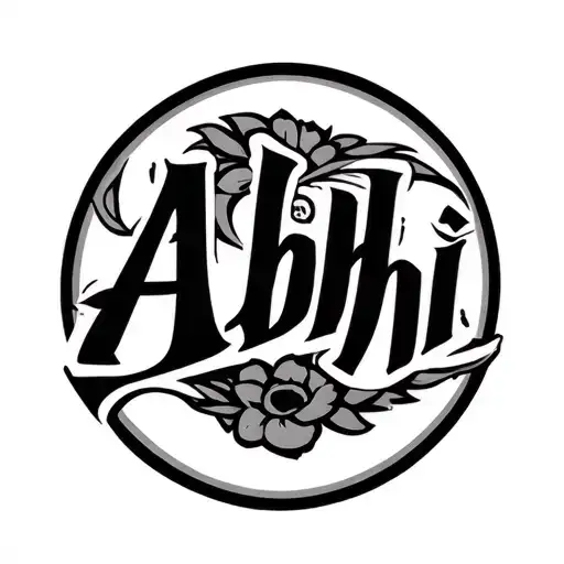 Abhi Name Logo