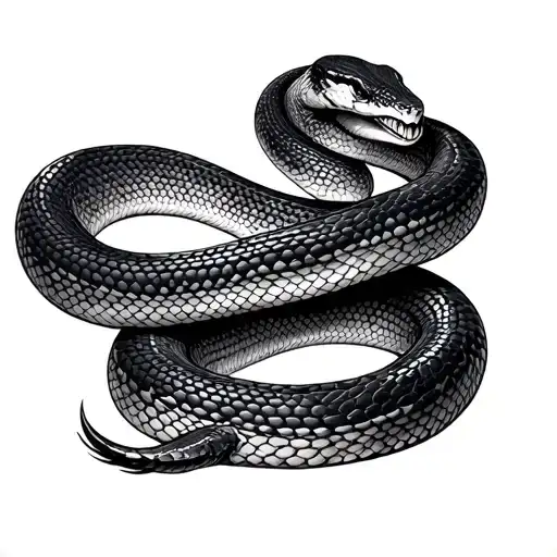 Snake With Louis Vutton Pattern As The Skin