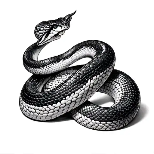 Snake With Louis Vuitton Pattern As The Skin