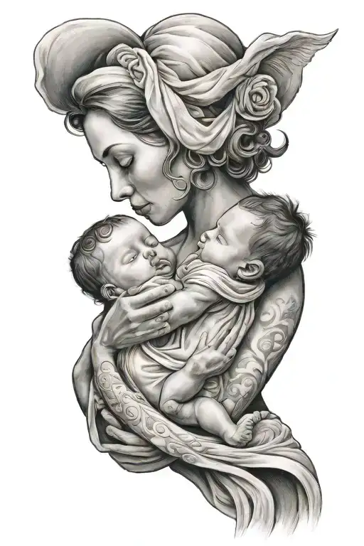 Mother Holding Infant