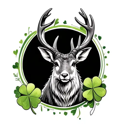 Jackalope With 4 Leaf Clover