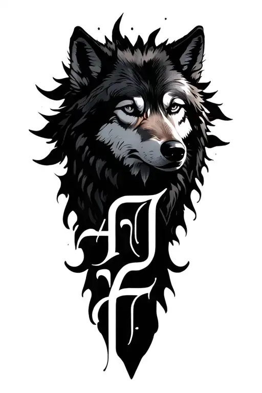 Wolf Gerber Flower And Glagolitic Letter A And T