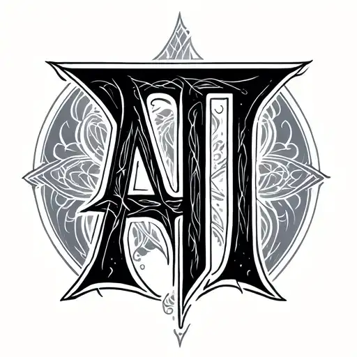Glagolitic Letter A And T
