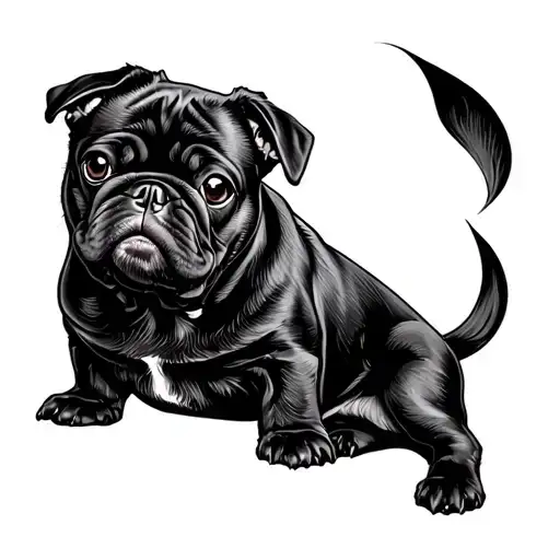 Black Pug Dog