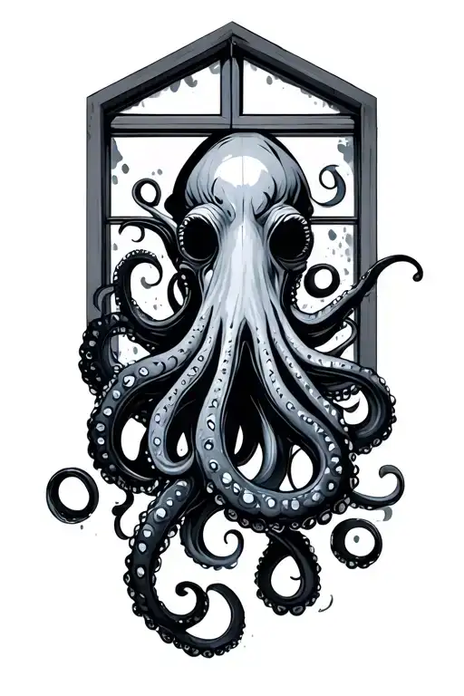 Exagons Windows With Octopus Tentacles External