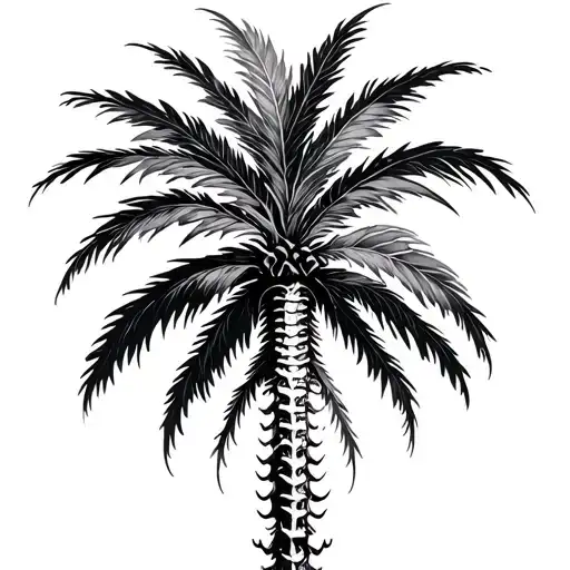 Spine Tattoo Palm Tree Cybersigulism