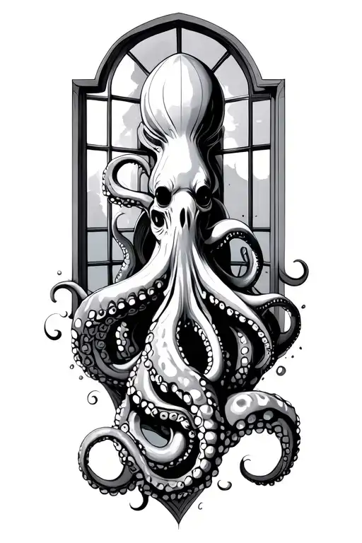 Exagons Windows With Octopus Tentacles External