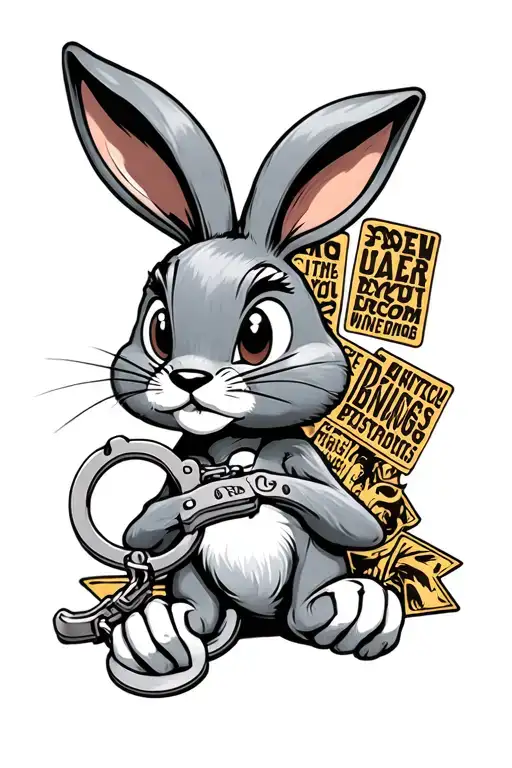 Bugs Bunny With Handcuffs Marked Property Development And Animal Patterns