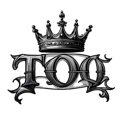 Initials To With Crown On Top