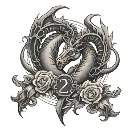 Capricorn And Scorpio Zodiac Tattoo Design