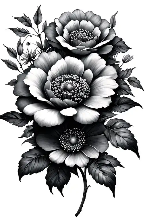 Flowers And Deometric