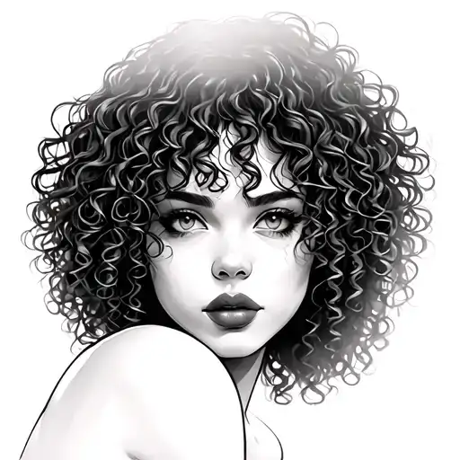 She Curly Hair Marked Oriental Eyes Width Nose And Fleshyl Lips Peeled