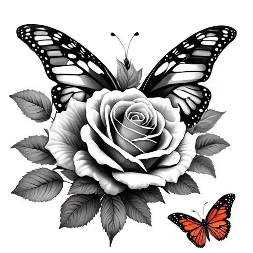 Butterflies And Roses