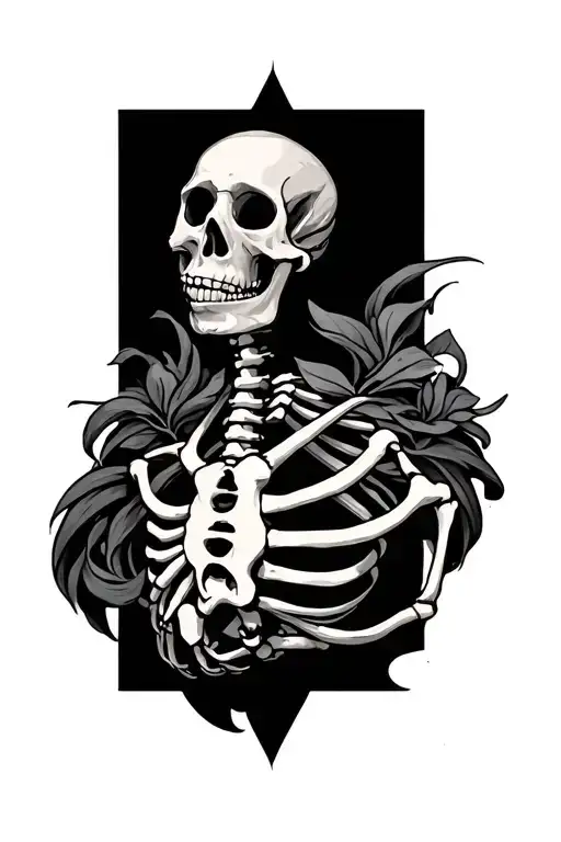 Skelton Hand Tatto Design