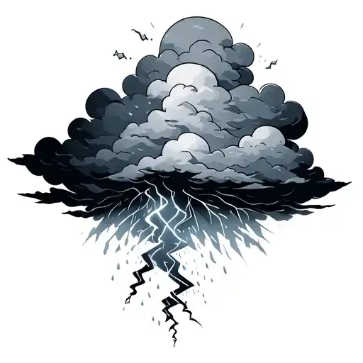 Clouds Bolt Thunder Rain