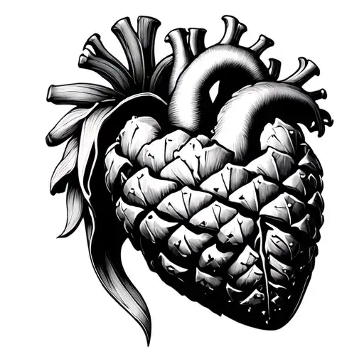 Pinecone In The Shape Of An Anatomical Heart