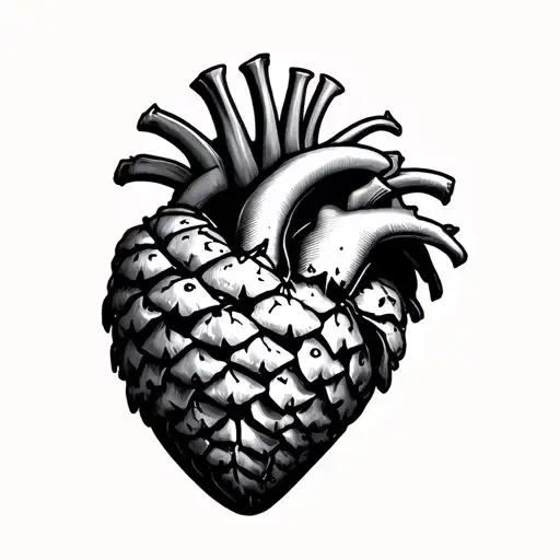 Simple Pinecone In The Shape Of An Anatomical Heart