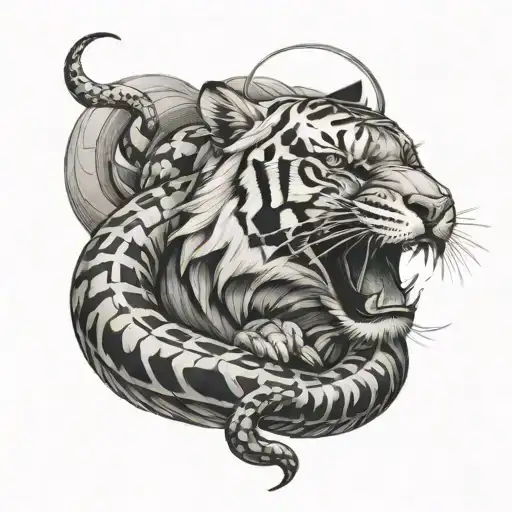 Tiger And Snake Wrapped