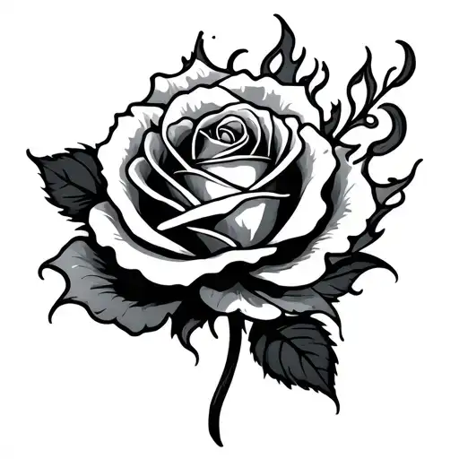 Fire Rose Intertwined