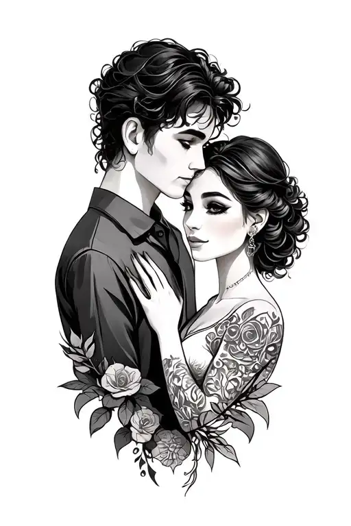 Couple Tattoo Design