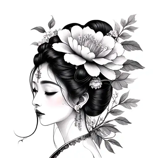 Geisha Flowers Growing