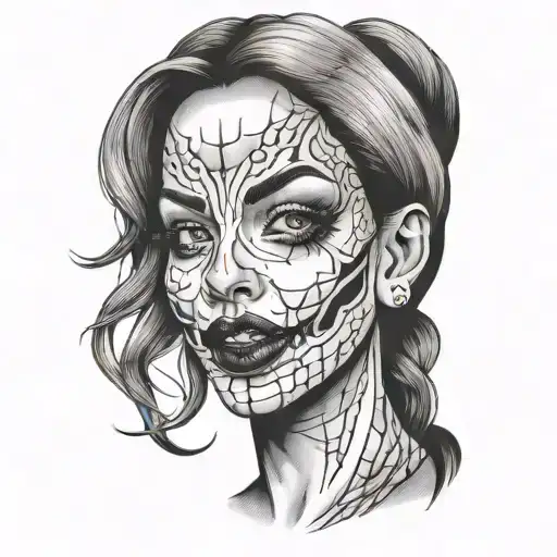 Horror Girl Face