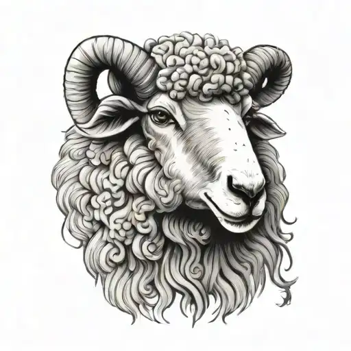 Sheep With A Cross