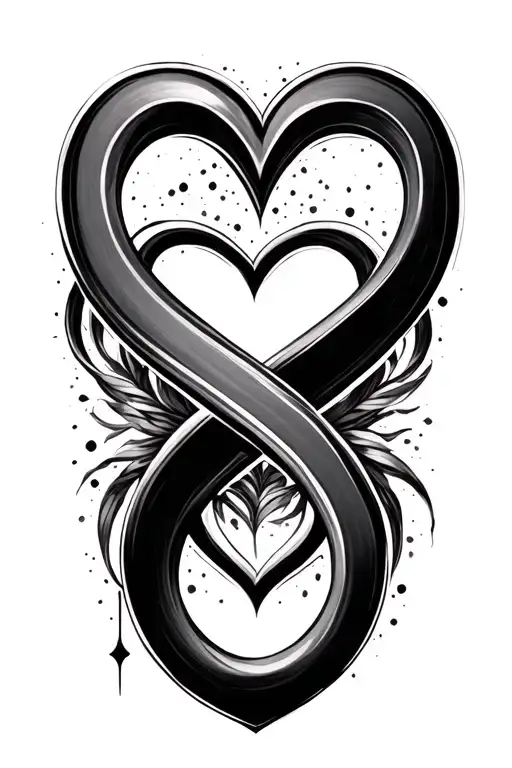 444 Infinity Symbol Along With Heart