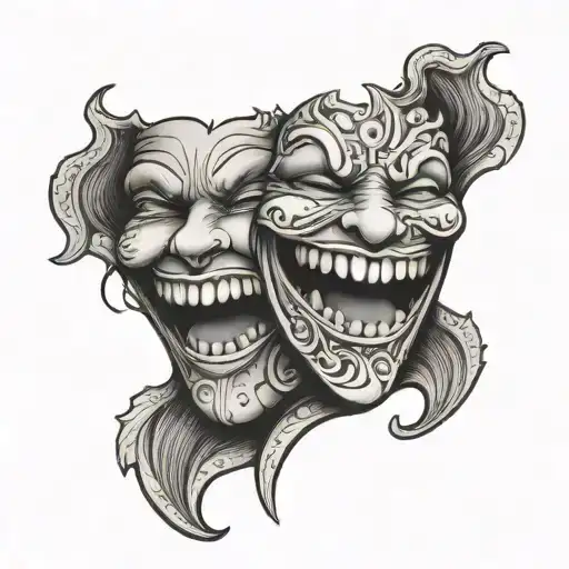 Smile Face Mask Split In Half
