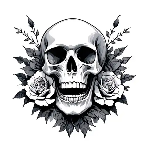 Patience As A Concept With Skull