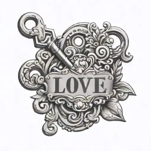 Name In Keychain Love Design