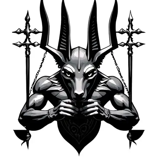 Balanza De Anubis Holding The Balance