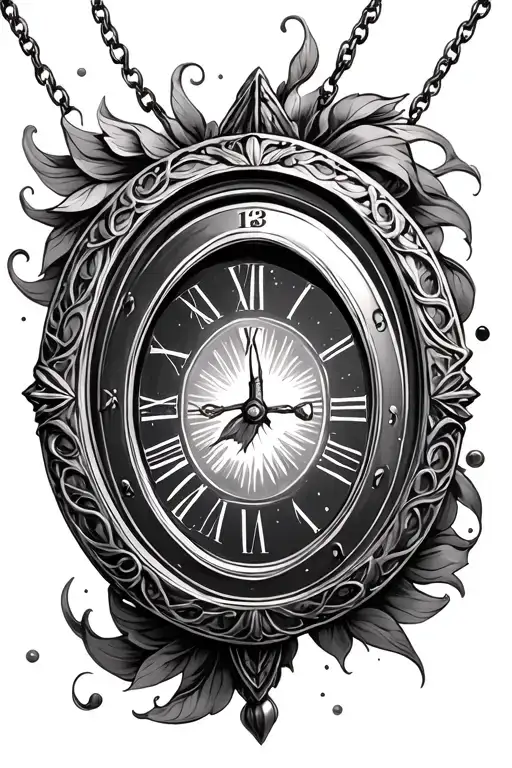 Open Oval Locket With 13 On One Side And 14 On Other