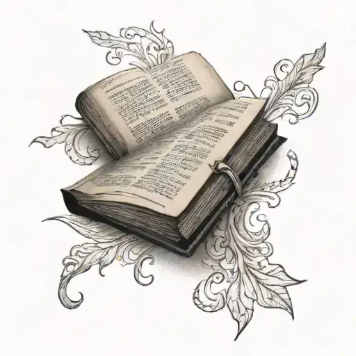 Open Bible With Verses Inside