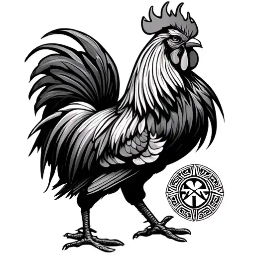 Rooster Sign With Sagittarius Zodiac Sign