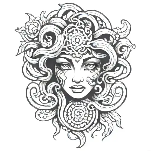 Medusa And Mandala Design