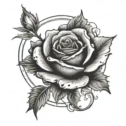 Rose Surrounded By Celestial