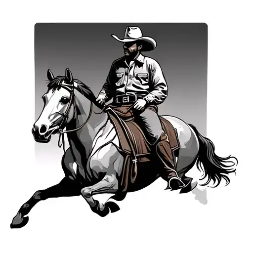 Cowboy On A Horse