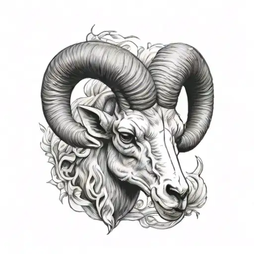 Big Horn Sheep Skull Soft Shading