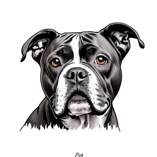 Pit Bull With The Name And Date