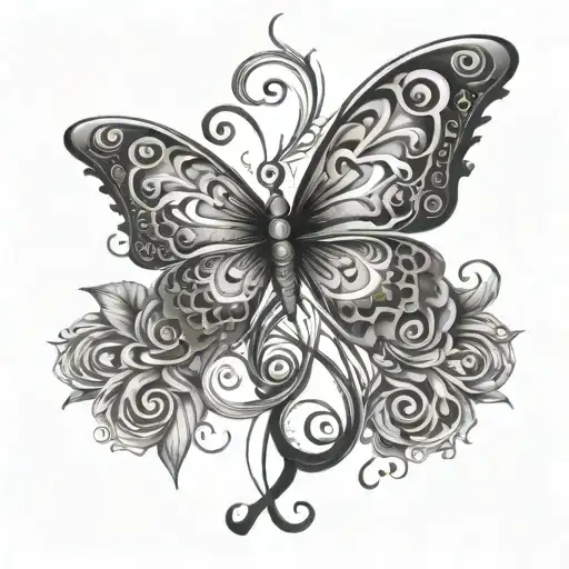 Peacock Feather Intertwined Infinity Symbol Butterfly Hearts Cross