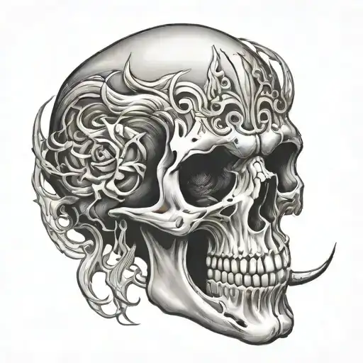 Screaming Skull Face