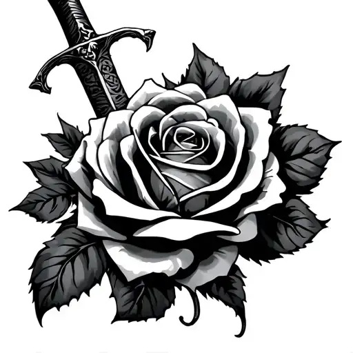 Sword With A Rose
