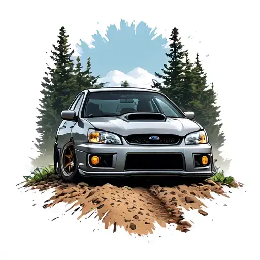 2007 Subaru Wrx Sliding On Gravel Road