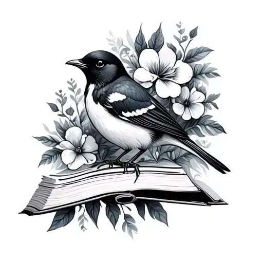 Bird Book Floral