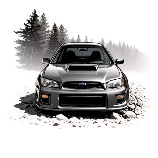 2007 Subaru Wrx Sliding On Gravel Road